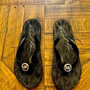 MK Black Flip Flops